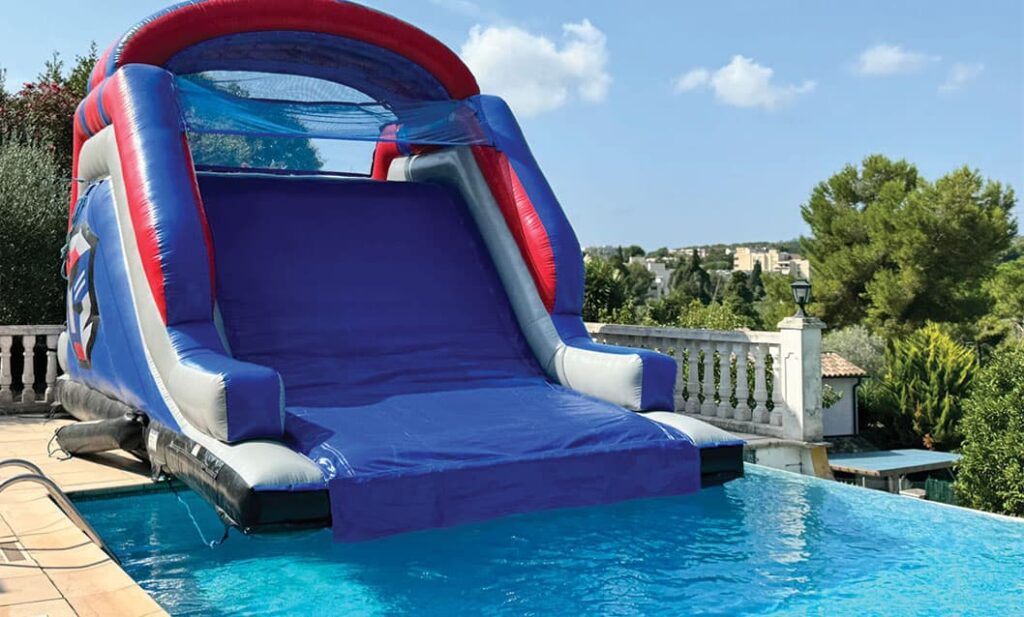 Toboggan Aquatique Double Piste 600 Cm | Avec 2 Bodyboards | Arroseur Intégré | Géant Pour Jardin | Course à Deux | Vert Et Jaune