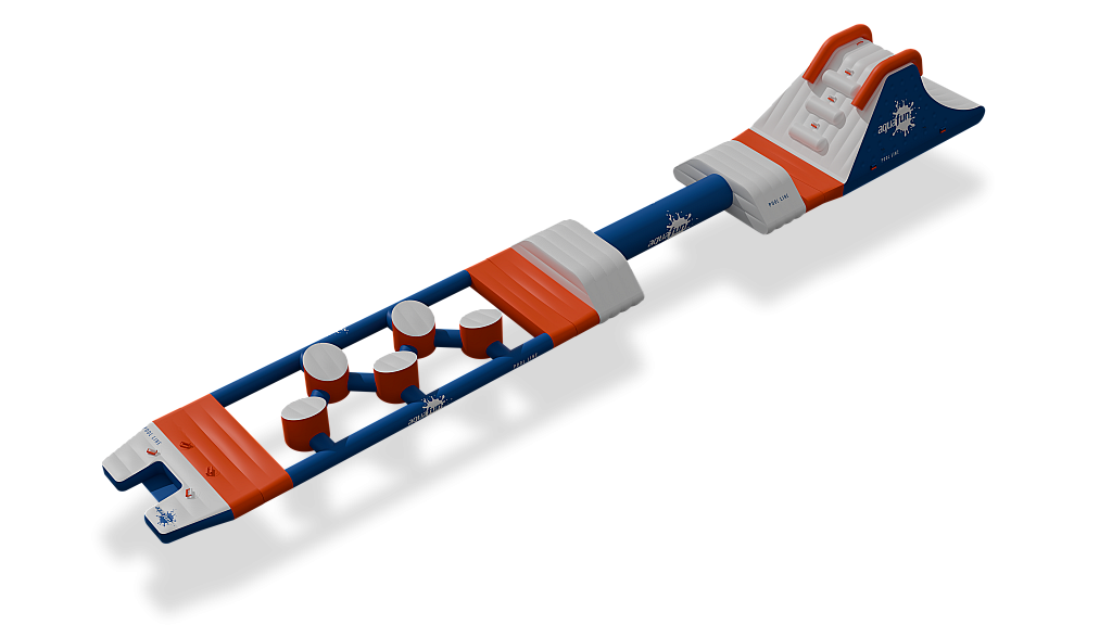 Plots d équilibre et toboggan gonflable pour bassin couvert